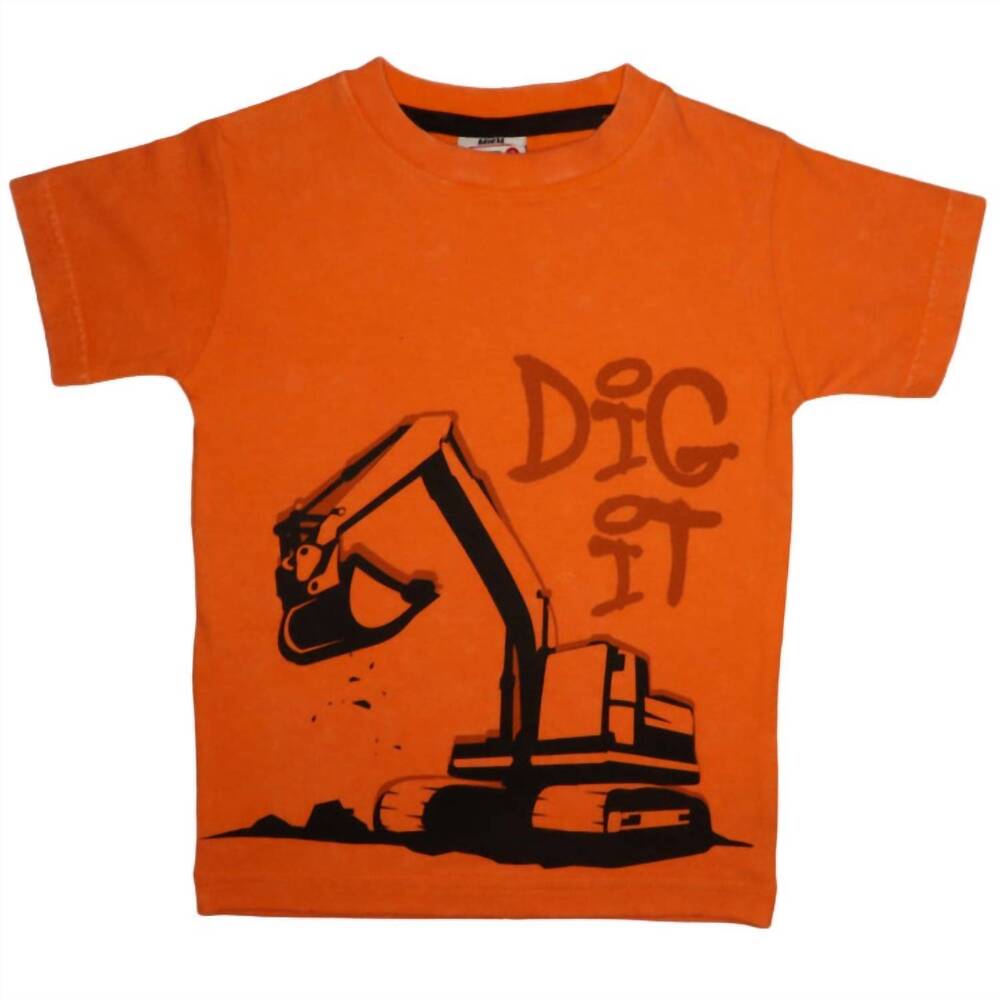 NEW MISH MISH boy's dig it enzyme tee in orange